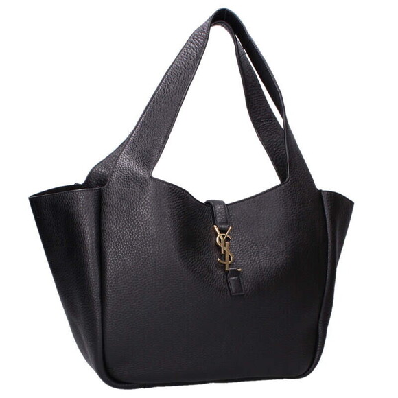 Saint Laurent Handbags - Saint Laurent Paris LE BEA Cassette Bear YSL Soft Deerskin Tote Bag Black Gold